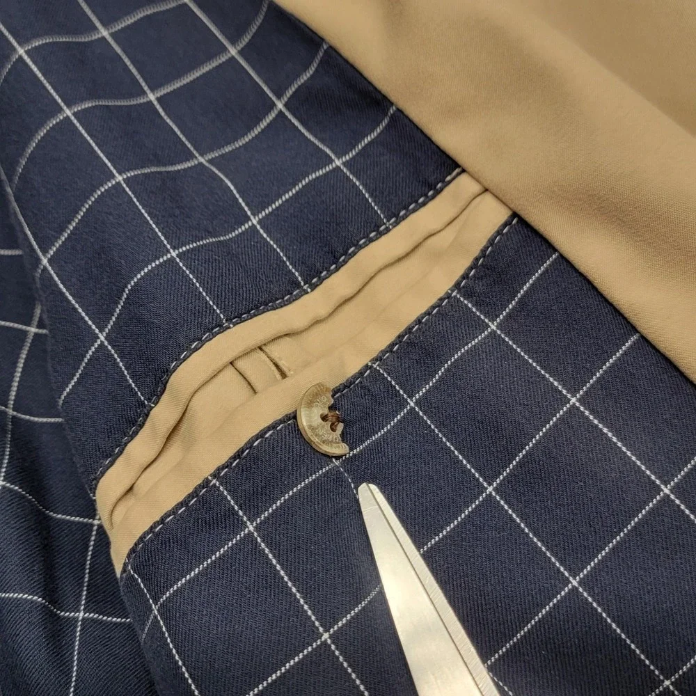 Polo Ralph Lauren Jacket Mens XL Beige Bi-Swing Bomber Collared Plaid Lined - Picture 14 of 15